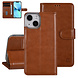 UNIQ Accessory UNIQ Accessory iPhone 13 Mini Book Case hoesje - Pasjeshouder voor 3 pasjes - Magneetsluiting - LichtBruin UNIQ Accessory UNIQ Accessory iPhone 13 Mini Book Case hoesje - Pasjeshouder voor 3 pasjes - Magneetsluiting - LichtBruin