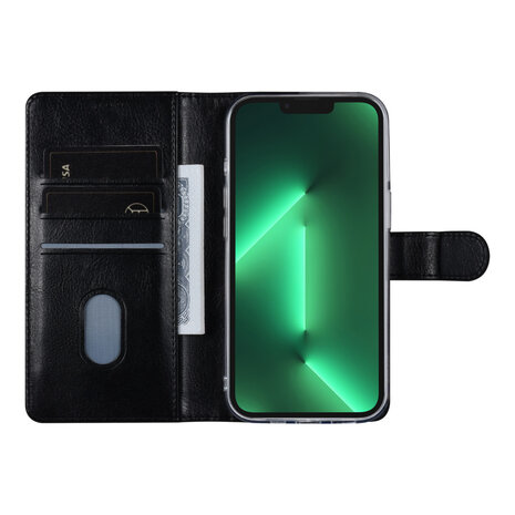 UNIQ Accessory UNIQ Accessory iPhone 13 Pro Book Case hoesje - Pasjeshouder voor 3 pasjes - Magneetsluiting - Zwart UNIQ Accessory UNIQ Accessory iPhone 13 Pro Book Case hoesje - Pasjeshouder voor 3 pasjes - Magneetsluiting - Zwart