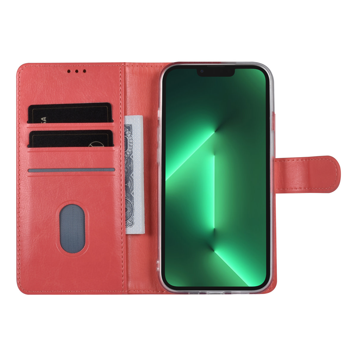 UNIQ Accessory UNIQ Accessory iPhone 13 Pro Book Case hoesje - Pasjeshouder voor 3 pasjes - Magneetsluiting - Roze, foto 4 van 5