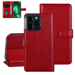 UNIQ Accessory iPhone 13 Pro Book-Case hul - Kartenhalter für 3 Karten - Magnetverschluss - Rot