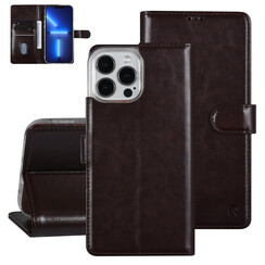 UNIQ Accessory iPhone 13 Pro Max Book-Case hul - Kartenhalter für 3 Karten - Magnetverschluss - Dunkelbraun