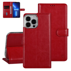 UNIQ Accessory iPhone 13 Pro Max Book-Case hul - Kartenhalter für 3 Karten - Magnetverschluss - Rot