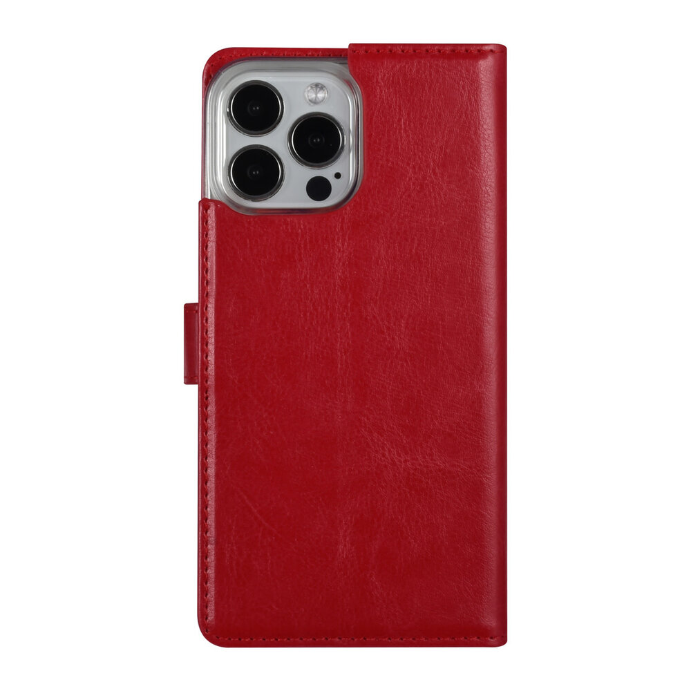 UNIQ Accessory UNIQ Accessory iPhone 13 Pro Max Book Case hoesje - Pasjeshouder voor 3 pasjes - Magneetsluiting - Rood UNIQ Accessory UNIQ Accessory iPhone 13 Pro Max Book Case hoesje - Pasjeshouder voor 3 pasjes - Magneetsluiting - Rood