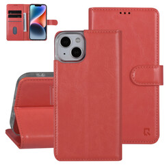 UNIQ Accessory iPhone 14 & 13 Book Case hoesje - Pasjeshouder voor 3 pasjes - Magneetsluiting - Hanger - Roze