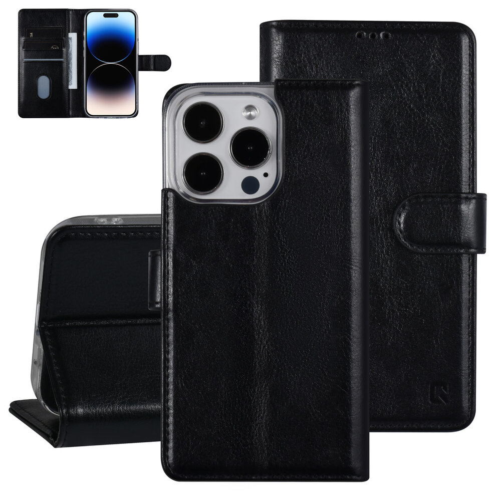 UNIQ Accessory UNIQ Accessory iPhone 14 Pro Booktype Case - Card holder for 3 cards - Magnetic closure - Black UNIQ Accessory UNIQ Accessory iPhone 14 Pro Booktype Case - Card holder for 3 cards - Magnetic closure - Black