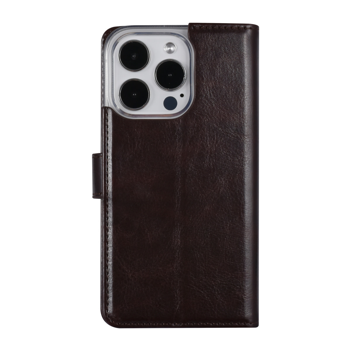 UNIQ Accessory UNIQ Accessory iPhone 14 Pro Book Case hoesje - Pasjeshouder voor 3 pasjes - Hanger - DonkerBruin, foto 3 van 5