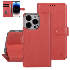 UNIQ Accessory iPhone 14 Pro Book Case hoesje - Pasjeshouder voor 3 pasjes - Hanger - Roze