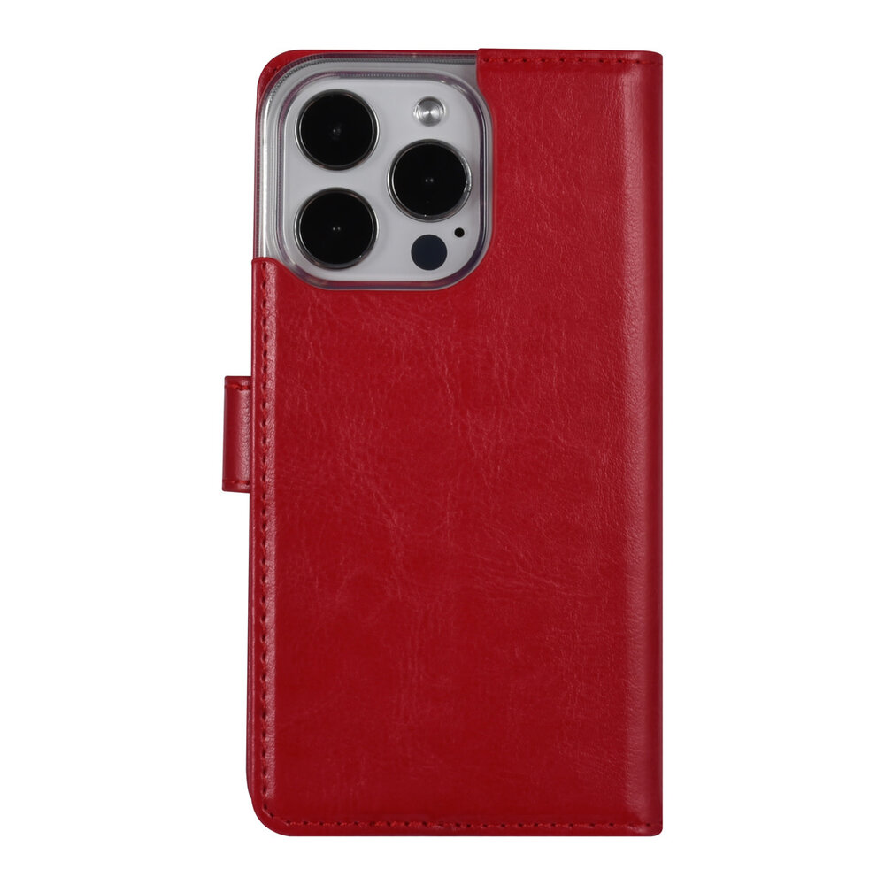 UNIQ Accessory UNIQ Accessory iPhone 14 Pro Book Case hoesje - Pasjeshouder voor 3 pasjes - Hanger - Rood UNIQ Accessory UNIQ Accessory iPhone 14 Pro Book Case hoesje - Pasjeshouder voor 3 pasjes - Hanger - Rood