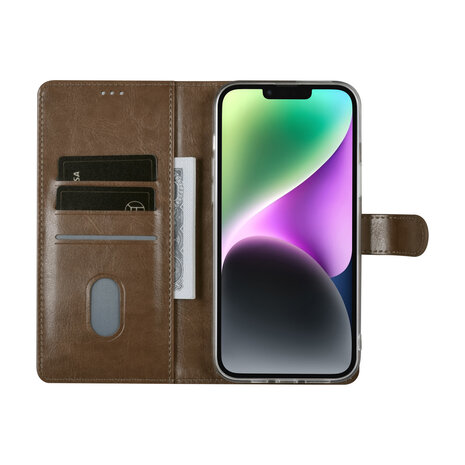 UNIQ Accessory UNIQ Accessory iPhone 14 & 15 Plus Book-Case hul - Kartenhalter fur 3 Karten - Magnetverschluss - Gold UNIQ Accessory UNIQ Accessory iPhone 14 & 15 Plus Book-Case hul - Kartenhalter fur 3 Karten - Magnetverschluss - Gold