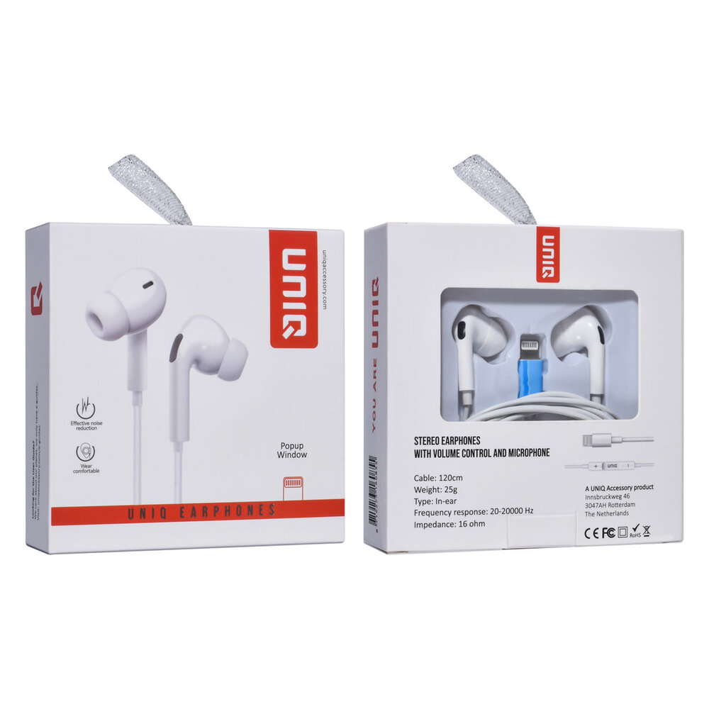UNIQ Accessory UNIQ Accessory Stereo Earphones with Lightning output - White UNIQ Accessory UNIQ Accessory Stereo Earphones with Lightning output - White