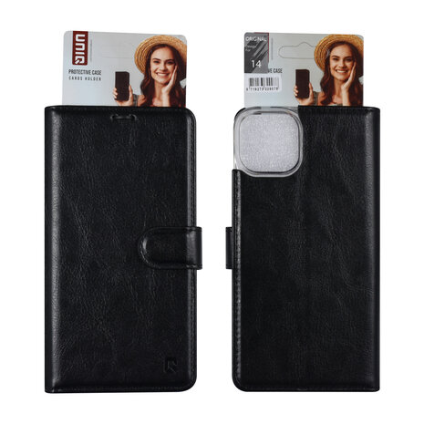 UNIQ Accessory UNIQ Accessory Etui iPhone 14 & 13 - Porte-cartes pour 3 cartes - Fermeture magnetique - Noir UNIQ Accessory UNIQ Accessory Etui iPhone 14 & 13 - Porte-cartes pour 3 cartes - Fermeture magnetique - Noir