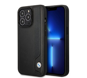 BMW BMW iPhone 14 Pro Hardcase Backcover - Blue dots - Black BMW BMW iPhone 14 Pro Hardcase Backcover - Blue dots - Black