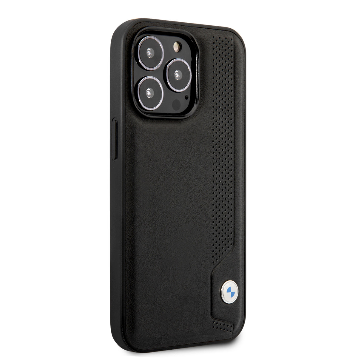 BMW BMW iPhone 14 Pro Hardcase Backcover - Blue dots - Zwart, foto 4 van 6