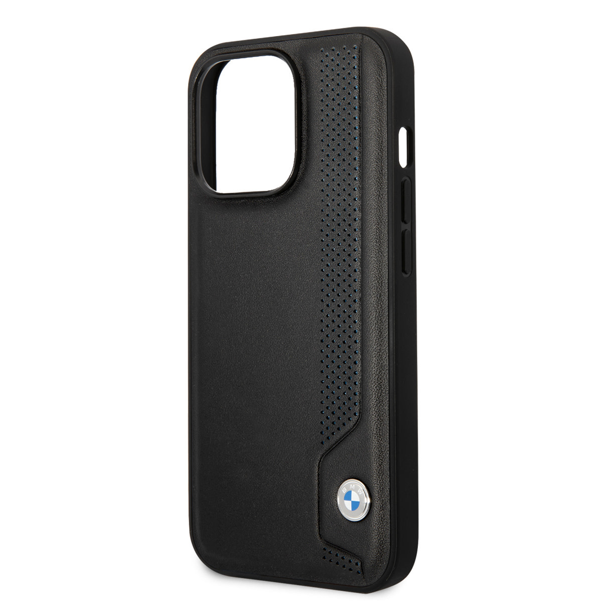 BMW BMW iPhone 14 Pro Max Hardcase Backcover - Blue dots - Zwart, foto 5 van 6