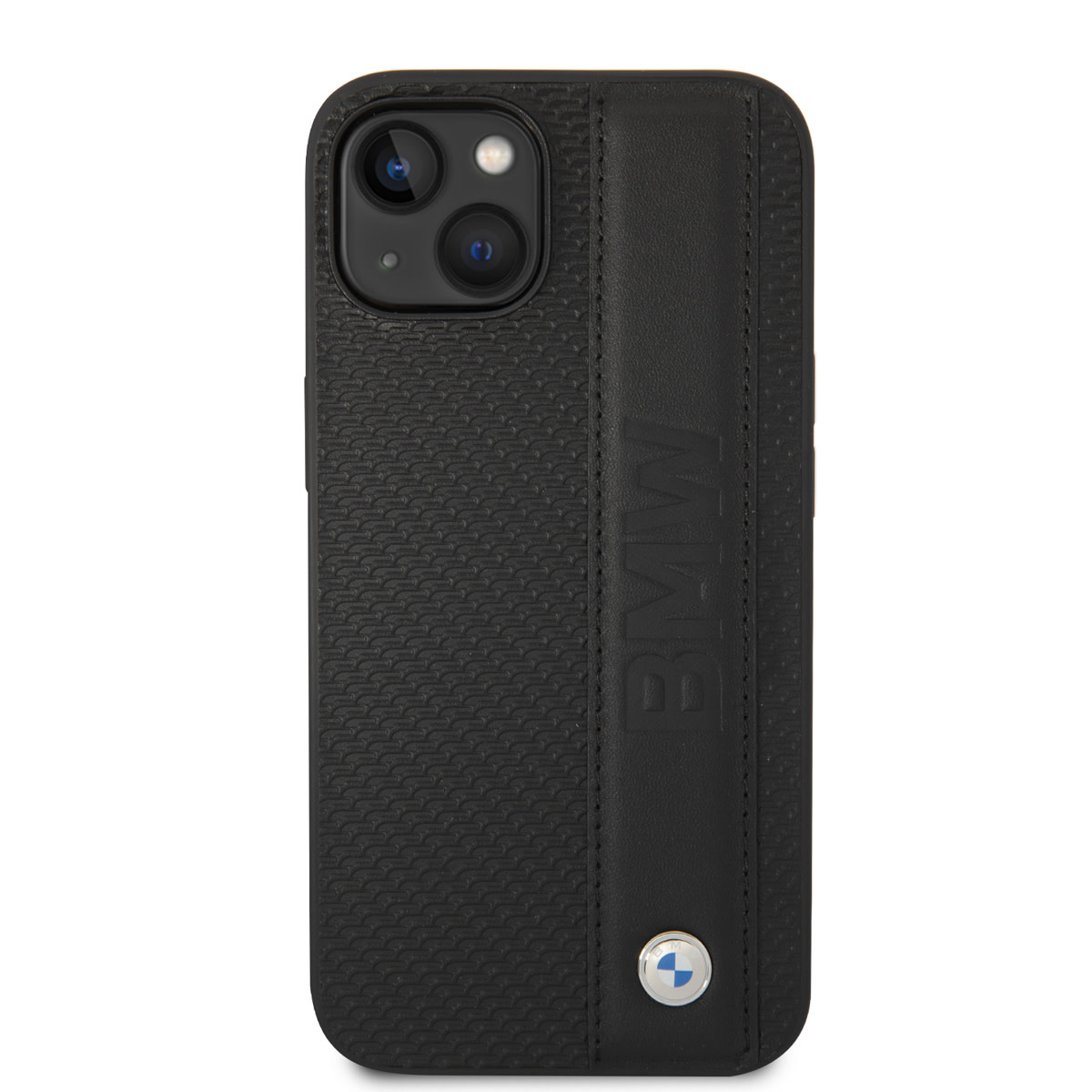 BMW BMW iPhone 14 & 15 Plus Hardcase Backcover - Textured & Logo Stripe - Zwart, foto 3 van 6