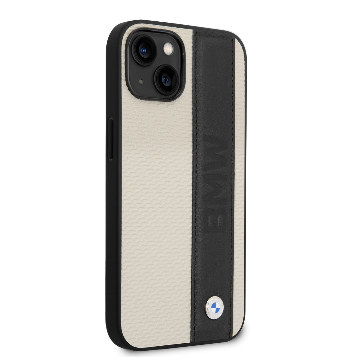 BMW BMW iPhone 14 & 13 Hardcase Backcover - Textured & Logo Stripe - Beige, foto 4 van 6