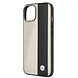 BMW BMW iPhone 14 & 15 Plus Hardcase-Ruckseite - Textured & Logo Stripe - Beige BMW BMW iPhone 14 & 15 Plus Hardcase-Ruckseite - Textured & Logo Stripe - Beige