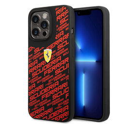 Ferrari Ferrari iPhone 14 Pro Hardcase-Rückseite - Scuderia All-Over - Schwarz Ferrari Ferrari iPhone 14 Pro Hardcase-Rückseite - Scuderia All-Over - Schwarz