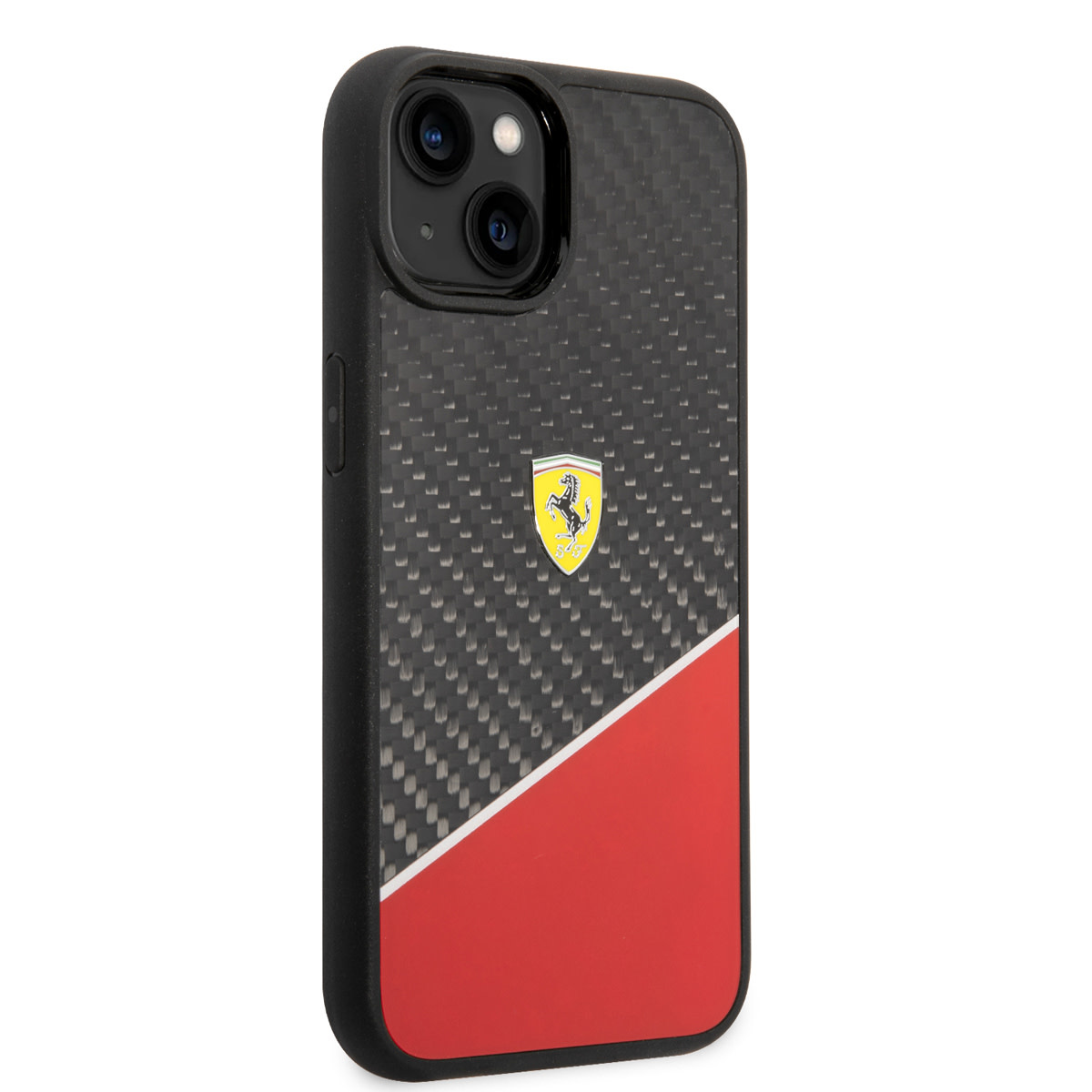 Ferrari Ferrari iPhone 14 & 15 Plus Hardcase Backcover - Carbon - Stripe - Rood, foto 4 van 6