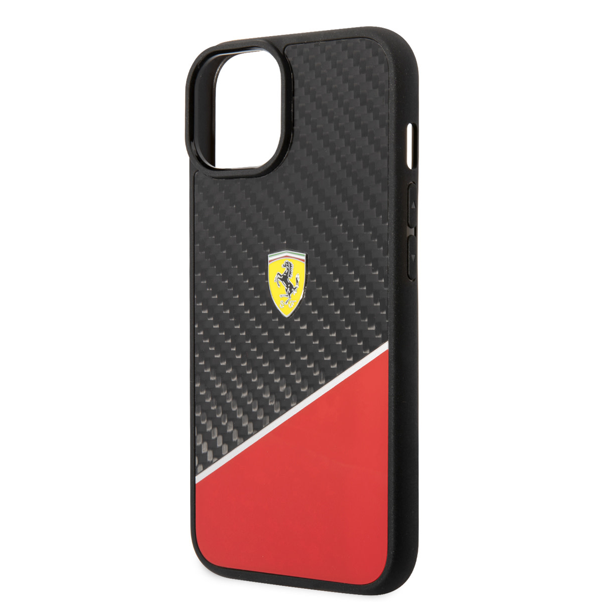 Ferrari Ferrari iPhone 14 & 15 Plus Hardcase Backcover - Carbon - Stripe - Rood, foto 5 van 6
