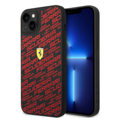 Ferrari iPhone 14 & 15 Plus Hardcase-Ruckseite - Scuderia All-Over - Schwarz