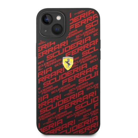 Ferrari Ferrari iPhone 14 & 15 Plus Hardcase-Ruckseite - Scuderia All-Over - Schwarz Ferrari Ferrari iPhone 14 & 15 Plus Hardcase-Ruckseite - Scuderia All-Over - Schwarz