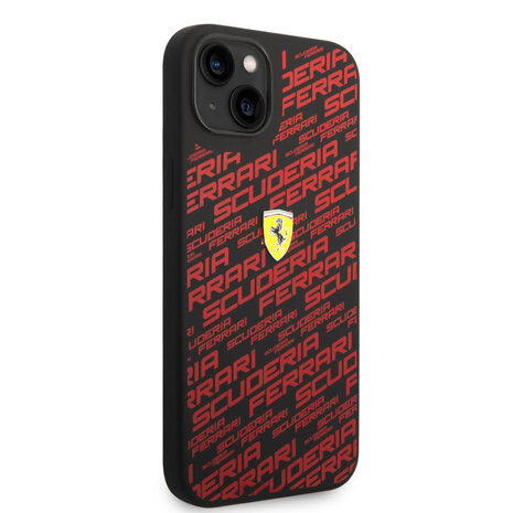 Ferrari Ferrari iPhone 14 & 15 Plus Hardcase Backcover - Scuderia All-Over - Black Ferrari Ferrari iPhone 14 & 15 Plus Hardcase Backcover - Scuderia All-Over - Black