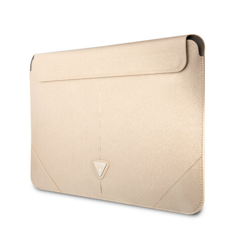 Guess Guess 14 Inch Laptop- en Tablet-Sleeve - PU Saffiano - Beige Guess Guess 14 Inch Laptop- en Tablet-Sleeve - PU Saffiano - Beige