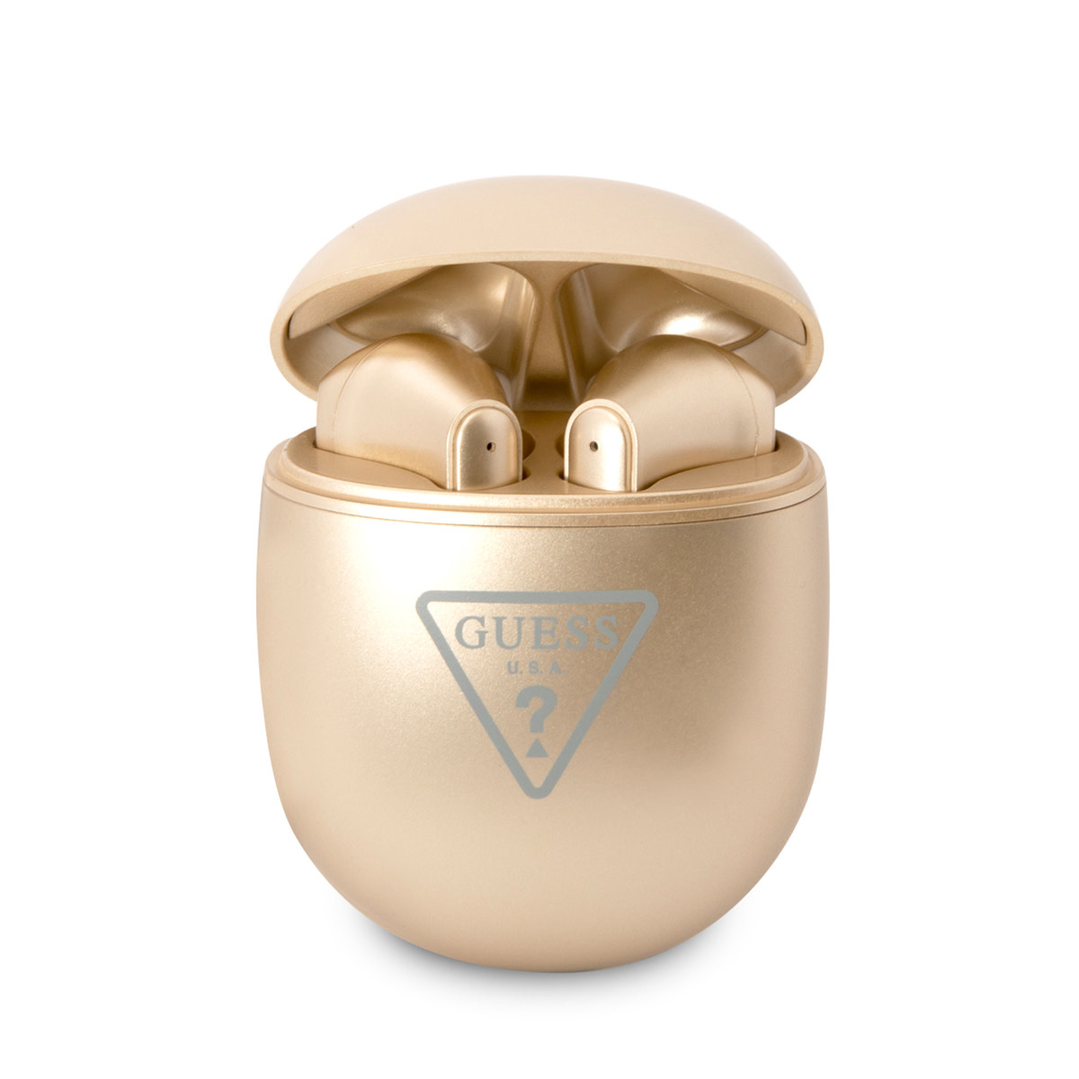 Guess Bluetooth Earbuds TWS Triangle Logo Goud NT Mobiel