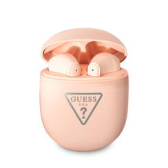 Guess Bluetooth Earbuds - TWS - Triangle Logo - Pink