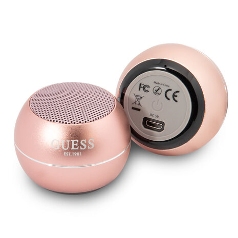 Guess Guess Mini Bluetooth Speaker - Puissance de 3 W et 4 heures d'autonomie - Rose Guess Guess Mini Bluetooth Speaker - Puissance de 3 W et 4 heures d'autonomie - Rose
