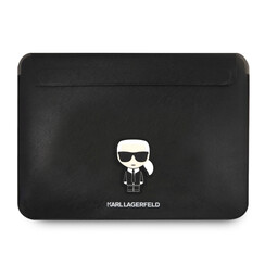 Karl Lagerfeld Housse pour ordinateur portable et tablette 14 Inch - Saffiano Ikonik - Noir