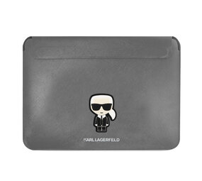Karl Lagerfeld Karl Lagerfeld 14 Inch Laptop and Tablet Sleeve - Saffiano Ikonik - Silver Karl Lagerfeld Karl Lagerfeld 14 Inch Laptop and Tablet Sleeve - Saffiano Ikonik - Silver
