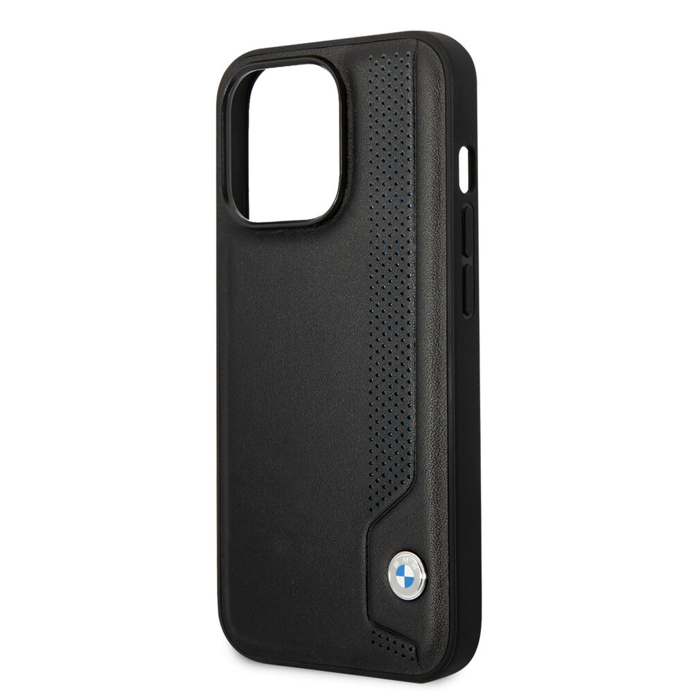 BMW BMW coque arrière rigide pour iPhone 14 Pro Max - Blue dots - Noir BMW BMW coque arrière rigide pour iPhone 14 Pro Max - Blue dots - Noir