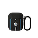 BMW BMW Airpods - Airpods 2 Sig Case - Leather - Color Lines - Zwart BMW BMW Airpods - Airpods 2 Sig Case - Leather - Color Lines - Zwart