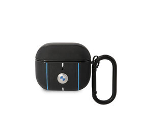 BMW BMW Airpods 3 Sig Case - Leather - Color Lines - Black BMW BMW Airpods 3 Sig Case - Leather - Color Lines - Black