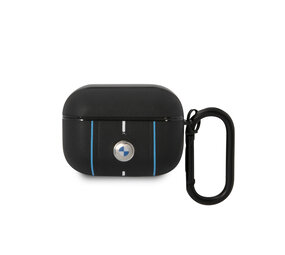 BMW BMW Airpods Pro & Pro 2 Sig Case - Leather - Color Lines - Noir BMW BMW Airpods Pro & Pro 2 Sig Case - Leather - Color Lines - Noir
