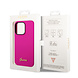Guess Guess iPhone 14 Pro Silicone Backcover - Metal logo - Fuchsia