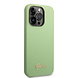 Guess Guess iPhone 14 Pro Silicone Backcover - Metal logo - Green