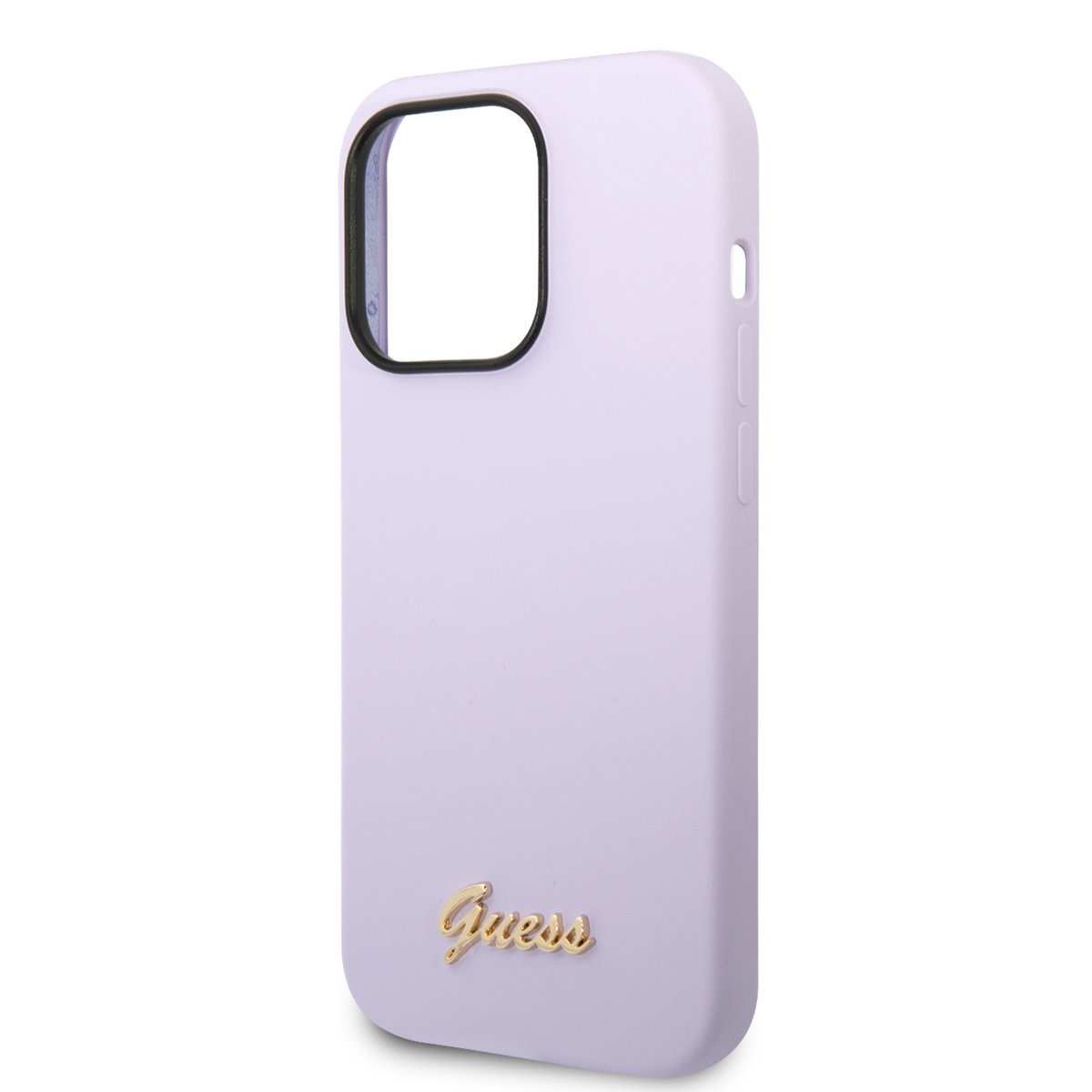 Guess Guess iPhone 14 Pro Silicone Backcover - Metal logo - Paars, foto 5 van 6