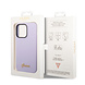 Guess Guess coque en silicone pour iPhone 14 Pro - Metal logo - Violet