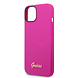 Guess Guess iPhone 14 & 15 Plus Silicone Backcover - Metal logo - Fuchsia