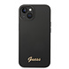 Guess Guess iPhone 14 & 15 Plus Silicone Backcover - Metal logo - Zwart