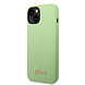 Guess Guess iPhone 14 & 15 Plus Silicone Backcover - Metal logo - Groen