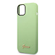 Guess Guess iPhone 14 & 15 Plus Silicone Backcover - Metal logo - Groen