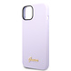 Guess Guess iPhone 14 & 15 Plus Silicone Backcover - Metal logo - Purple