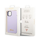 Guess Guess coque en silicone pour iPhone 14 & 15 Plus - Metal logo - Violet