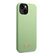 Guess Guess coque en silicone pour iPhone 14 & 13 - Metal logo - Vert