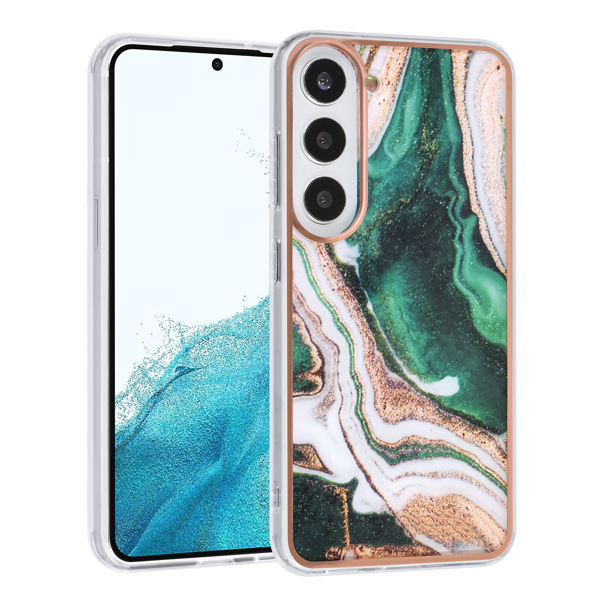 UNIQ Accessory UNIQ Accessory Galaxy S23 TPU Backcover - Marble Green