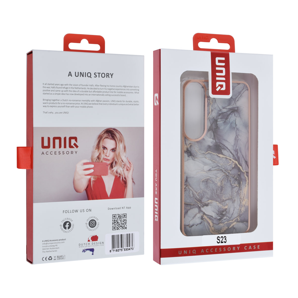 UNIQ Accessory UNIQ Accessory Galaxy S23 TPU Backcover - Marble Grey, foto 4 van 4